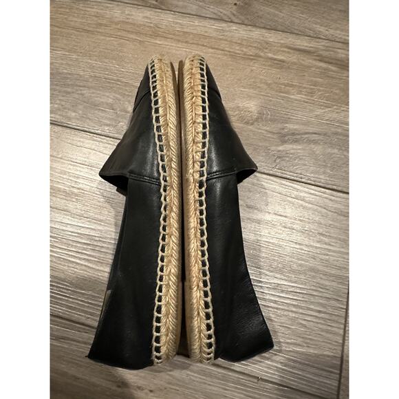 Tory Burch Black Leather Espadrille Size 7M - READ DESCRIPTION - Picture 5 of 13